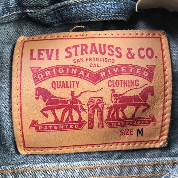 Levis Womens Jean Jacket Blue Chambray M - Picture 4 of 5
